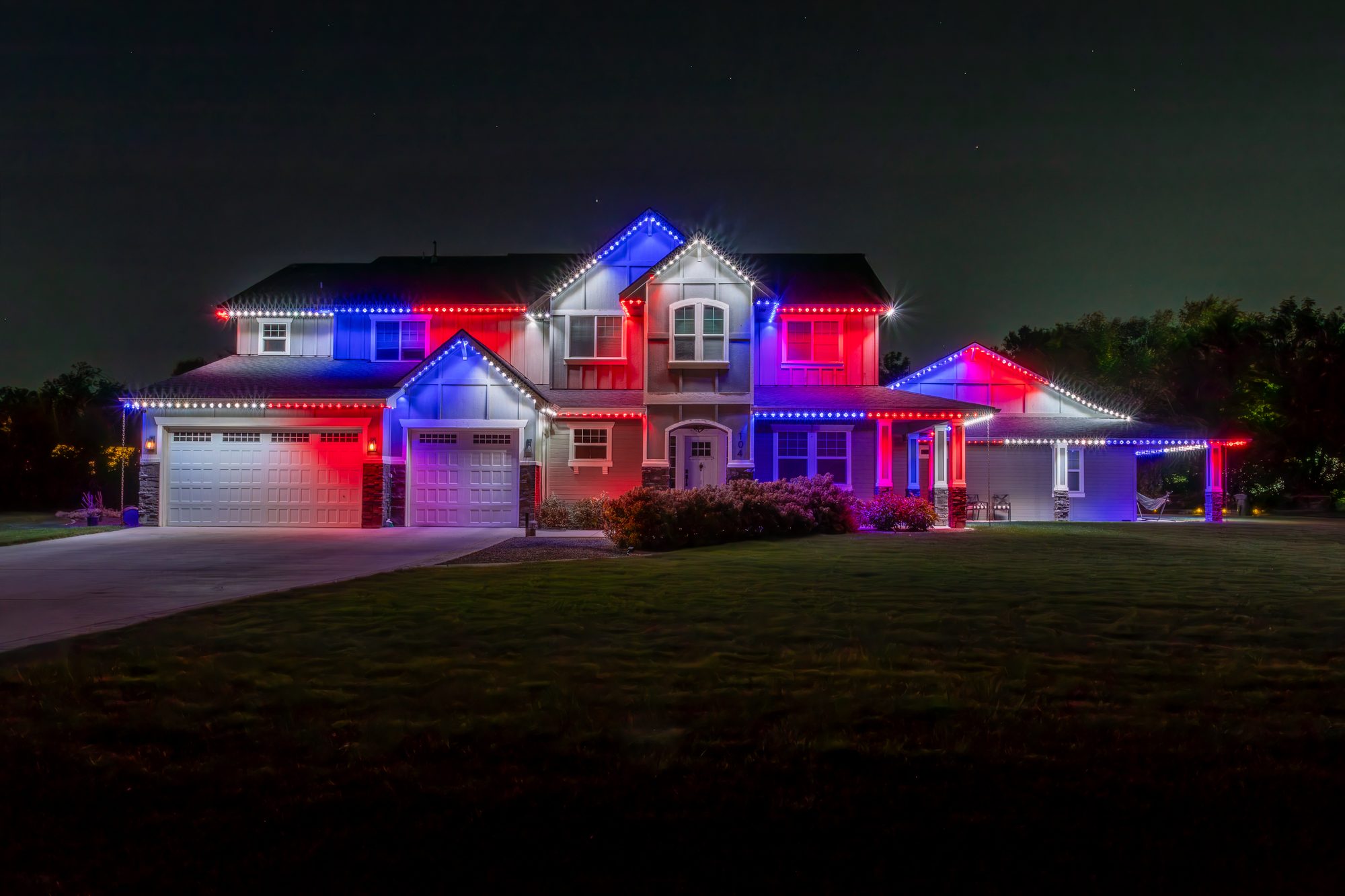 Game Day Lighting installation by Valley Shine Permanent Lighting
