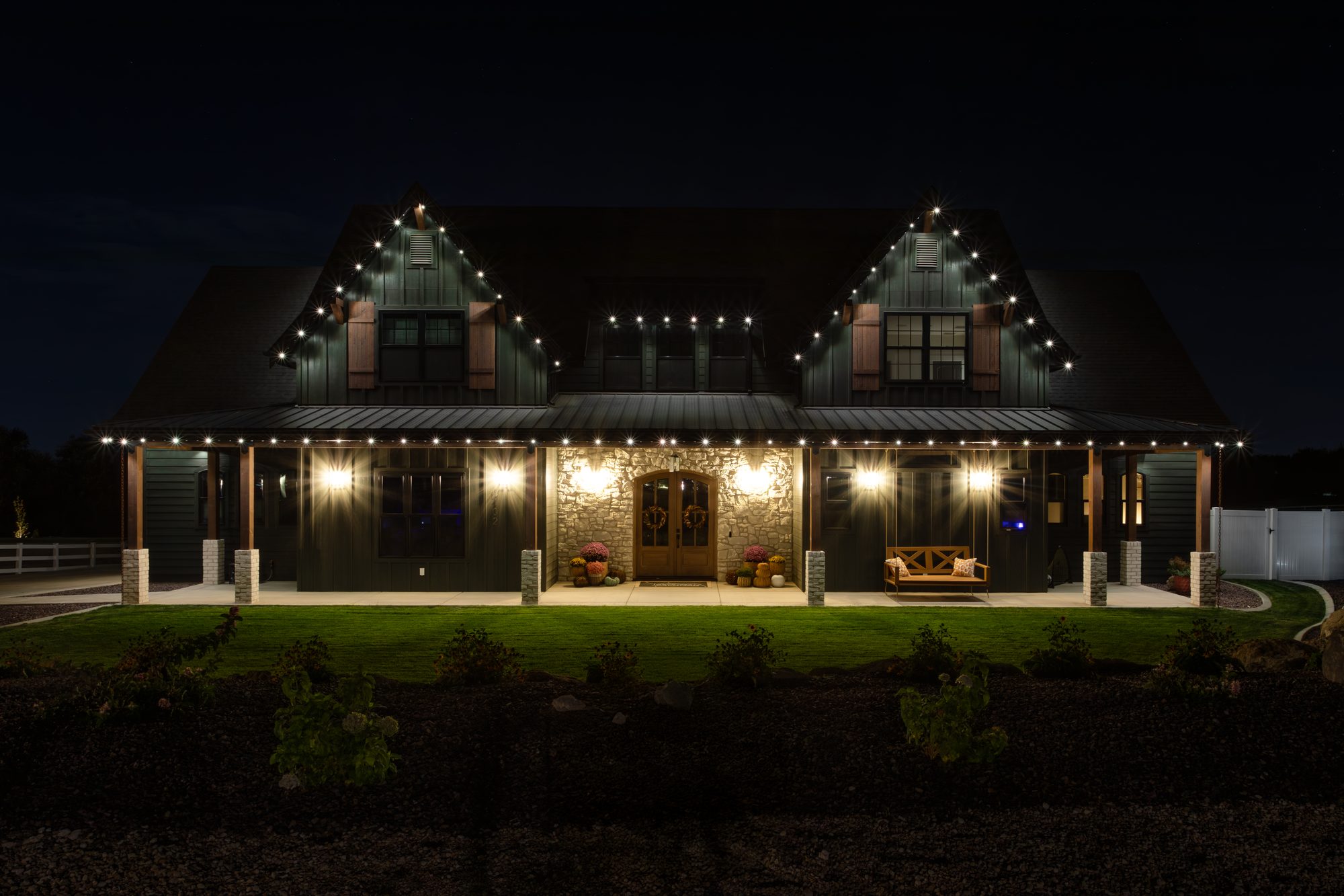 Accent Lighting installation by Valley Shine Permanent Lighting