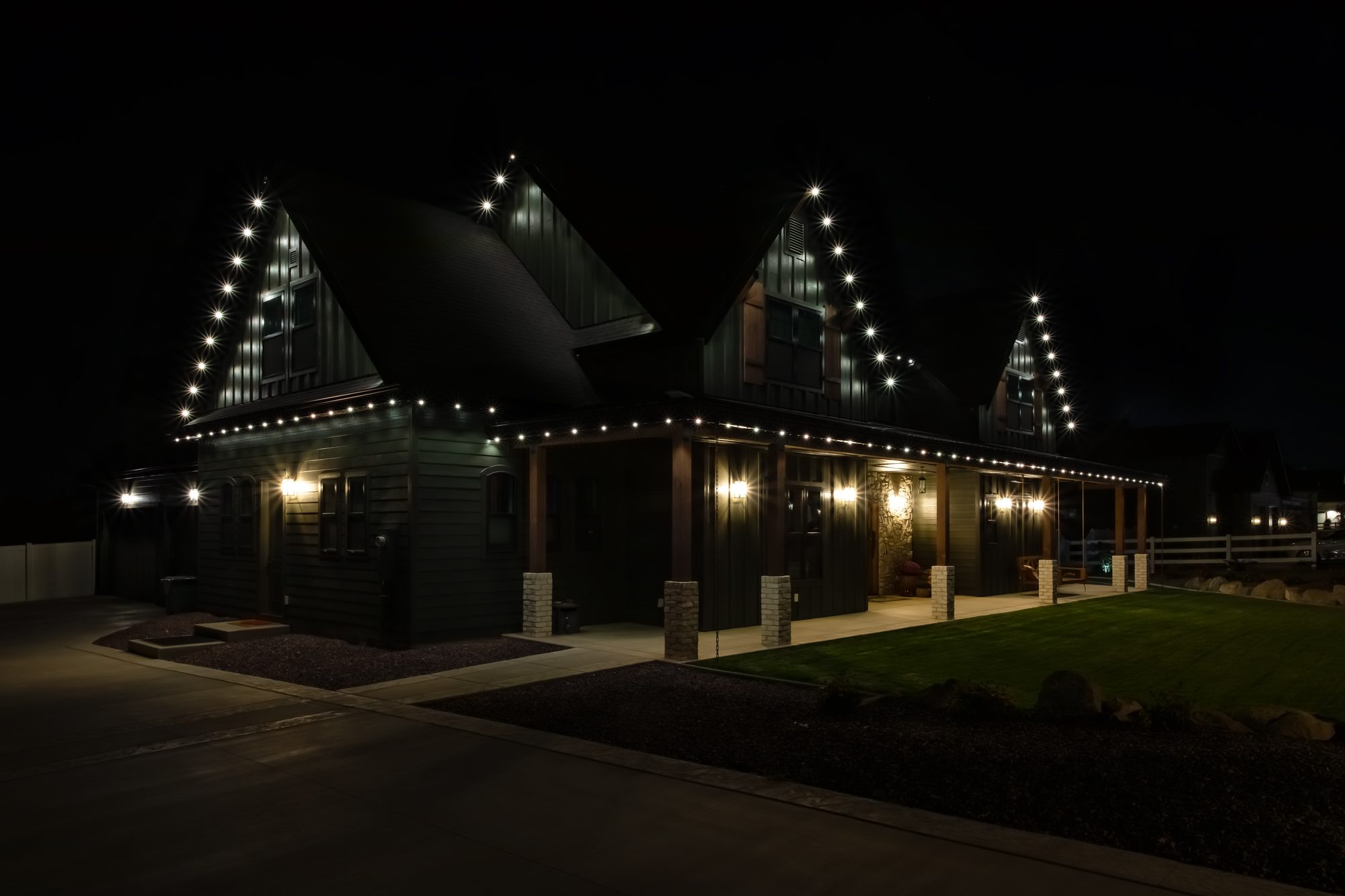 Accent Lighting installation by Valley Shine Permanent Lighting