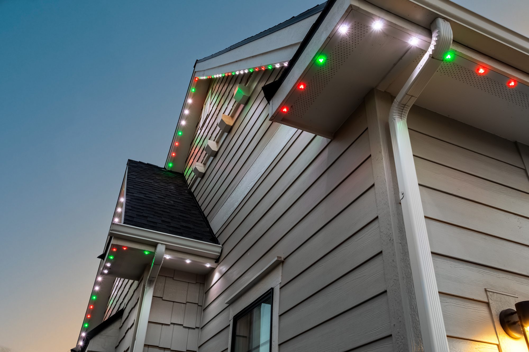 Holiday Lighting installation by Valley Shine Permanent Lighting